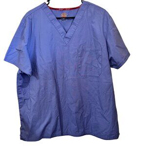 Dickies Scrubs V Neck Unisex Scrub top Dickies Blue size XL
